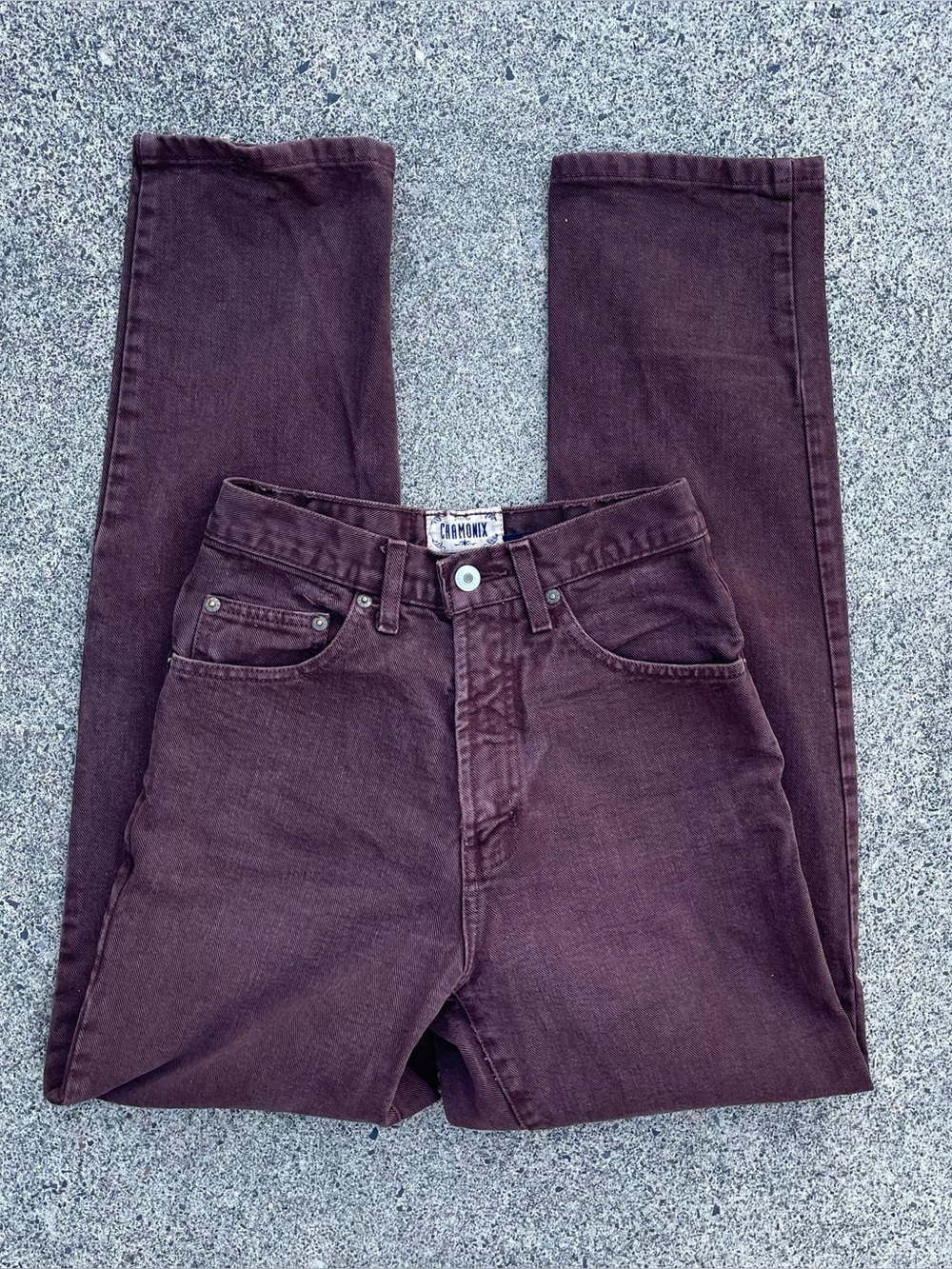 Vintage Pres De Chamonix high waisted brown jeans size 25/26”